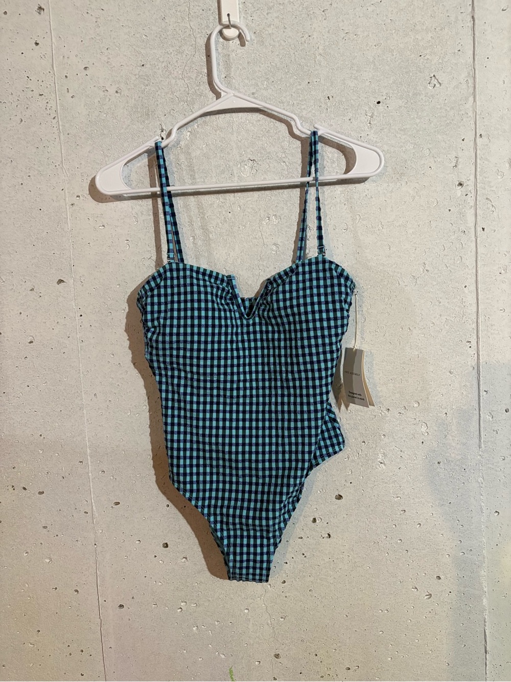 Free Assembly Gingham V-Wire Cheeky One Piece Swimsuit | Size: Various